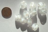 10 16x12mm White Crystal Givre Nuggets